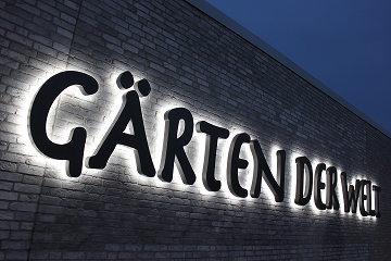 3D Buchstaben | Lichtaustritt zur Rückseite